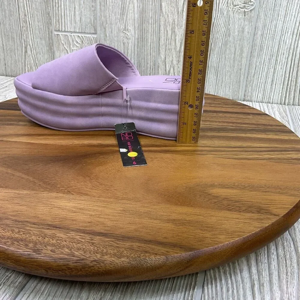 Brand New NOBO No Boundaries Women's 6 Purple Platform Slip on Sandals Open